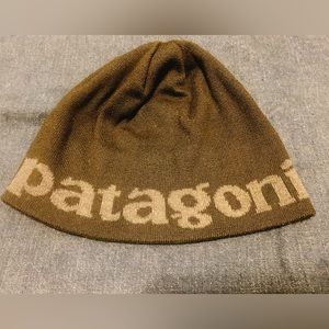 PATAGONIA big logo Beanie black
